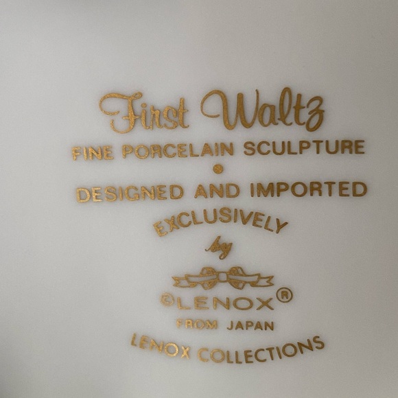 LENOX FIRST WALTZ Lady Collectable Porcelain Sculpture Figurine Vintage Retired - Picture 11 of 15